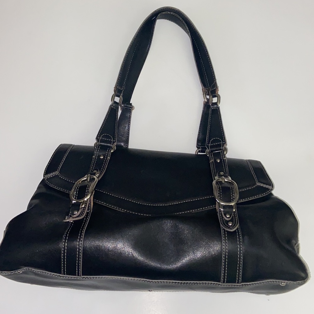 Cole Haan Large Black Leather Tote